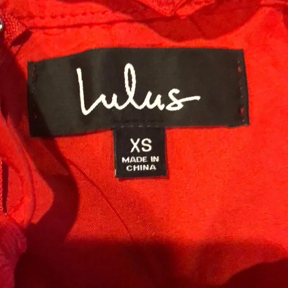 Lulu’s Shira Red Embroidered Sleeveless Dress XS NWT - Picture 8 of 10